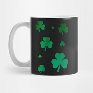 St Patricks Day, Metallic Green 3 Leaf Clovers Mug